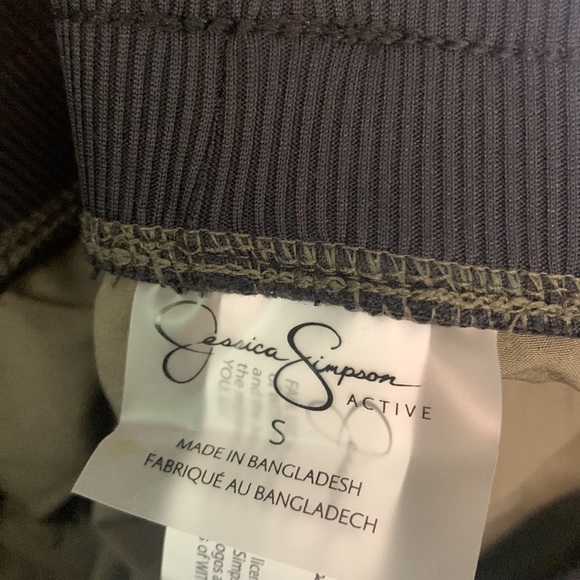 NWT Jessica Simpson Desert Snake High-Rise Woven Side Pockets Joggers Olive S - Picture 12 of 13
